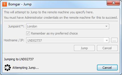 Note: Jump Items can be set to allow multiple users to simultaneously access the same Jump Item. If set to Join Existing Session, other users are able to join a session already underway.
