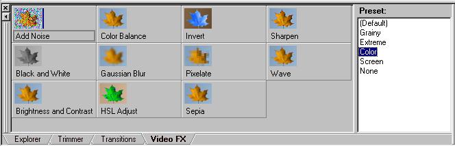 CHAPTER 8 Video FX 101 Video FX are any of a number of special effects that can be used to alter, enhance or correct video media.