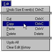 Copying events VideoFactory allows you to copy events, or portions of events, to the Clipboard and paste them into your project. You may copy a single event or multiple events.