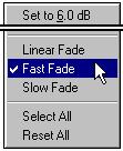 Multiple tracks may be selected. 2. From the Insert menu, choose Audio Envelopes and then choose Volume or press the key. A blue line appears across the track(s).