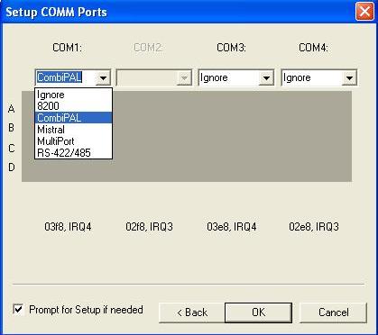 USING THE COMBI PAL AUTOSAMPLER Configuring the CPAL AutoSampler After you have completed your selections, the Setup COMM