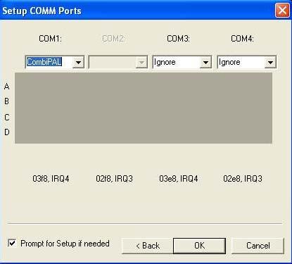 The selected serial port is dedicated to the CPAL and should not be used to connect any other serial device.