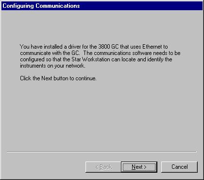3800 GC CONFIGURATION Configuring the 3800 GC Communication (No Company Network) 2.
