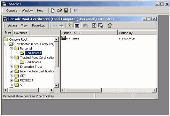 2. Click the certificate. Verify that everything is correct.