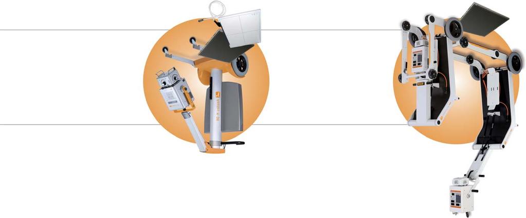 Amadeo mobile X-ray systems: Complete solutions for digital X-ray imaging for mobile and stationary use Due to their very low overall weight and their compact design, the systems are very versatile