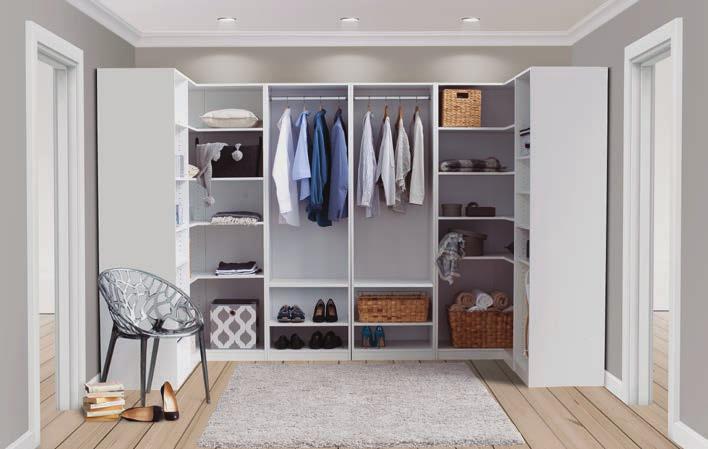 SHOPPING CHECK LIST CREATE A COORDINATED LOOK FOR ALL YOUR STORAGE ITEMS ON SHOW MANY DIFFERENT OPTIONS MELAMINE SHELVES, DRAWER UNITS AND HANG