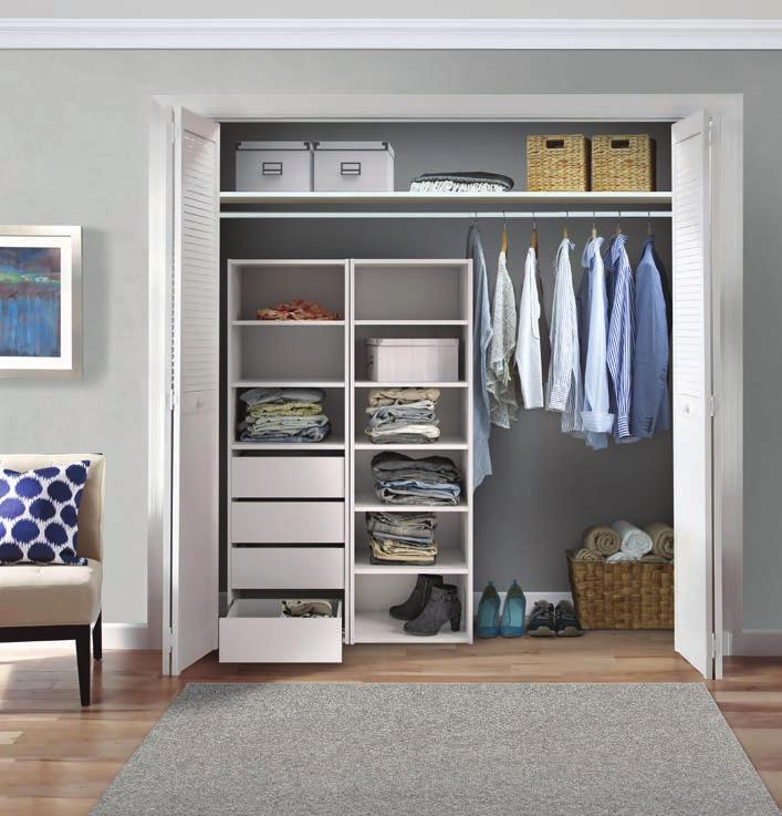 storage space. Our shelves can be adjusted to virtually any position you like.