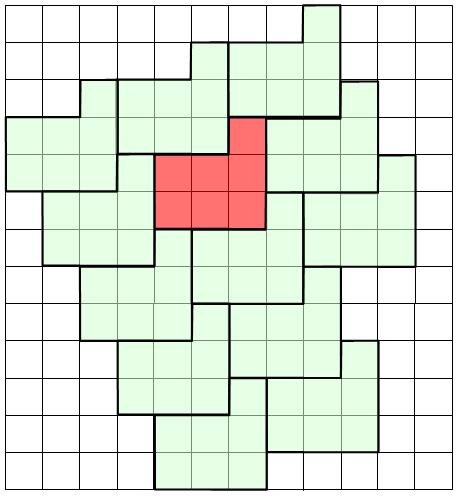 5. a) On the grid below, show how the shaded shape will