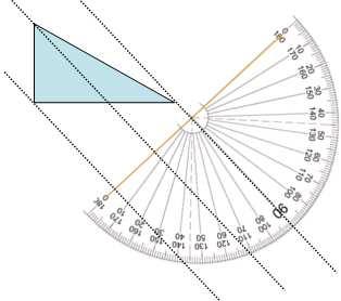 to draw ray lines at right angles to the mirror.