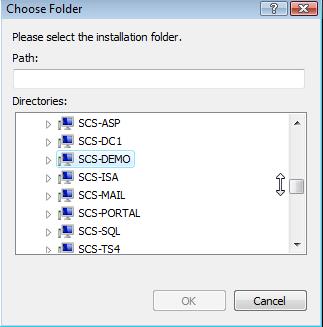 On a Stand-Alone installation use the program files destination folder.