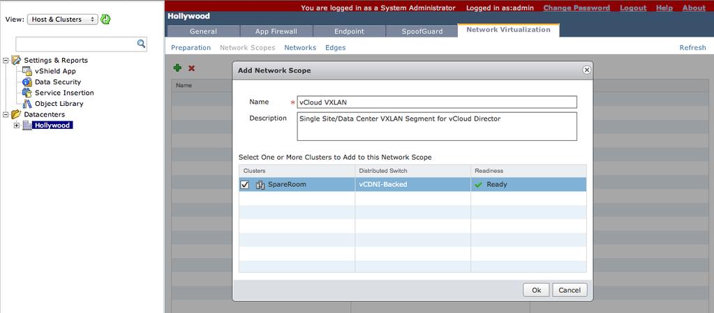 Click the Network Scopes link to define the network