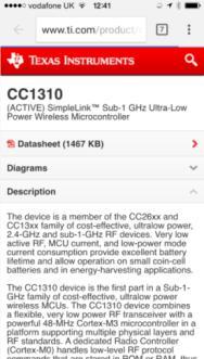 update CC1350 enabled device connecting Sub-1