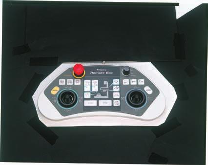 Easy-to-use Remote Box allows the operator to control the measuring unit at hand Easy-to-understand operation buttons identified by each icon