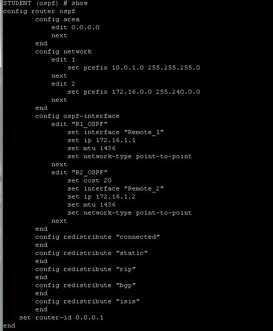 Which one of the following statements is correct regarding this output? A. OSPF Hello packets will only be sent on interfaces configured with the IP addresses 172.16.1.1 and 172.16.1.2. B.
