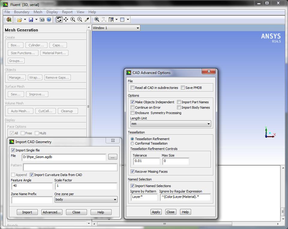 Importing a CAD Model From the File menu select Import and then CAD. File > Import > CAD.