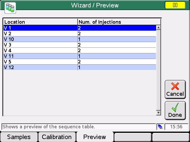 Parameter Multi Figure 74 Sequence Wizard - Preview with