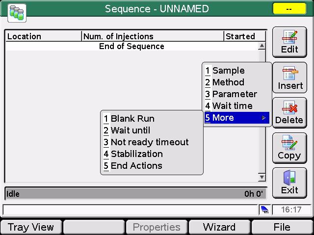 2 Working with the Instant Pilot Sequence - Automating Analyses When the second method is loaded, it waits for a specified time before starting the analysis, allowing the column to equilibrate to the