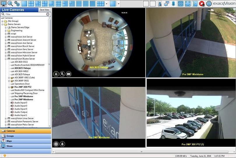 Live View To view and actuate the camera associations, go to the Live View in exacqvision. 1 2 3 1.