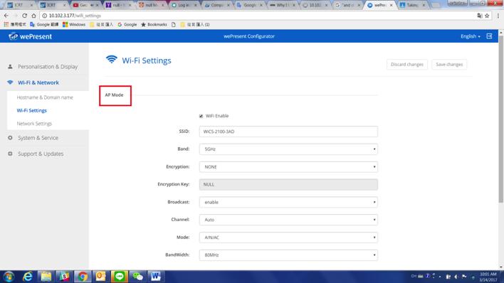 6 Web Management 6.2.2.2 Wi-Fi Settings You can select AP Mode (WiFi Enable), Station Mode (Station Enable) or both of them.