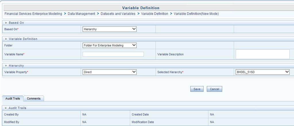Managing Variables Chapter 6 Managing Variables Figure 21. Variable Definition 2. Enter the Variable details as described in the following table: Table 7.