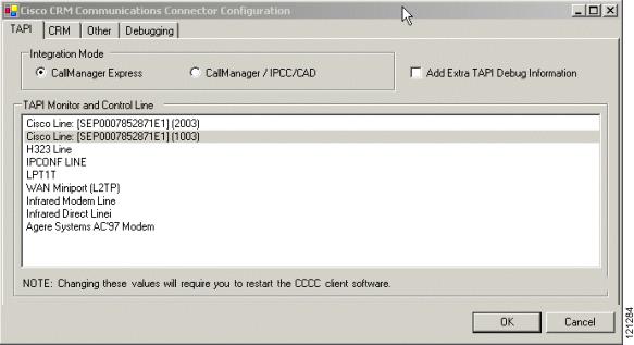 Setting Parameters for Cisco CCC for Cisco CME Cisco CRM Communications