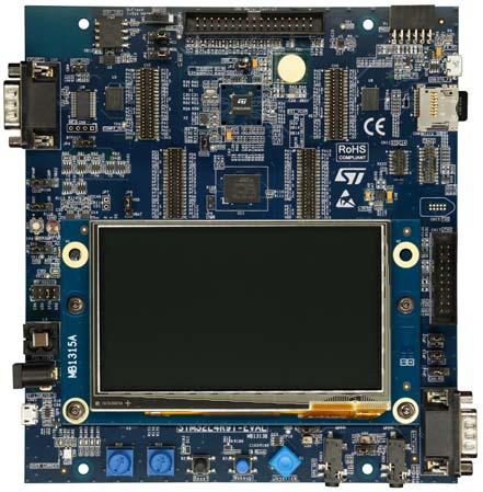 3 480x272 pixel TFT LCD with RGB mode Two ST-MEMS digital microphones 8-Gbyte microsd card bundled 16-Mbit (1 M x16 bit) SRAM device 128-Mbit (8 M x16 bit) NOR Flash memory 512-Mbit Octo-SPI Flash