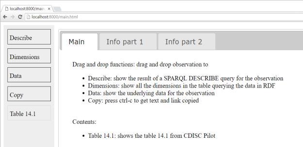 12 Application 2 1. Click and hold 118 2. Drag to describe 3. SPARQL describe for observation 1 3 http://www.phusewiki.org/docs/conference%202015%20tt%20papers/tt07.pdf http://www.phusewiki.org/docs/conference%202015%20tt%20presentations/tt07_dude_wheres_my_graph.