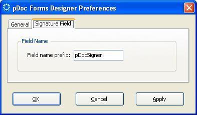 3.6.1 Specifying Signature Field Options Each Signature Field must have a name associated with it.