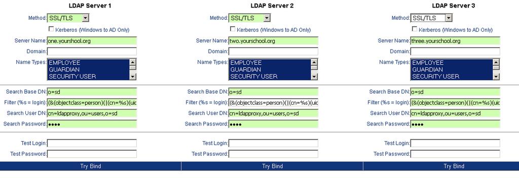 Configure LDAP: Secure LDAP SSL/TLS Example (Novell edirectory) Using imanager to export a Self-Signed Certificate 1. Go to Novell Certificate Access Server Certificates 2.