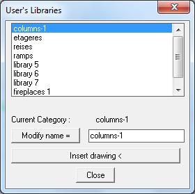 4. Inserting Library Drawings The program contains a large number of objects and symbols grouped into 4 large libraries, each of them containing 9 categories of 100 symbols each.