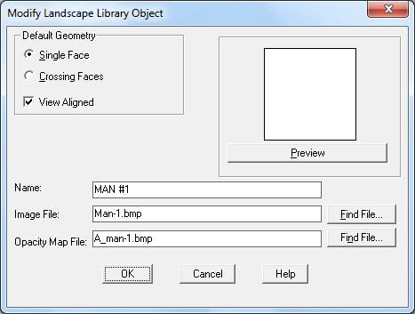 All library 3D objects have been processed, so that they can be associated with materials. An example is shown in the adjacent figure.