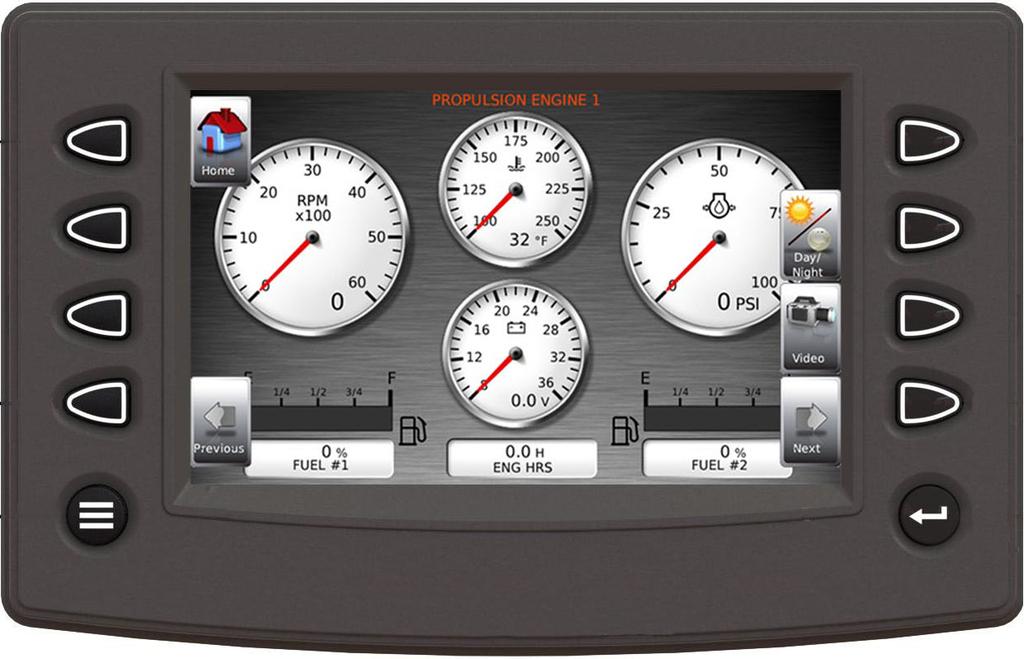Product Features Power Up The HelmView display is most frequently installed with power connected to the ignition.