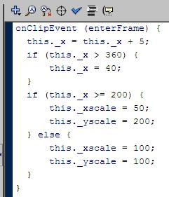 Figure 8.3 Finished code Comments Scripts can rapidly become large and hard to read and understand.