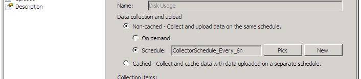 collection sets: Disk Usage