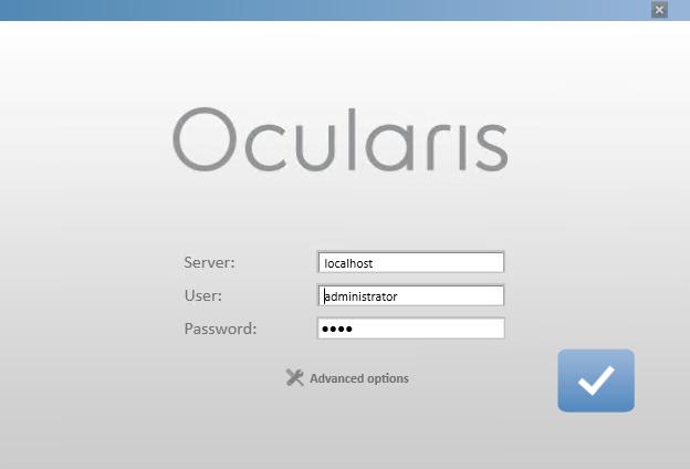 4 Login Once the system is installed, you have to log in with the Ocularis Recorder Manager in order to use the installed services.