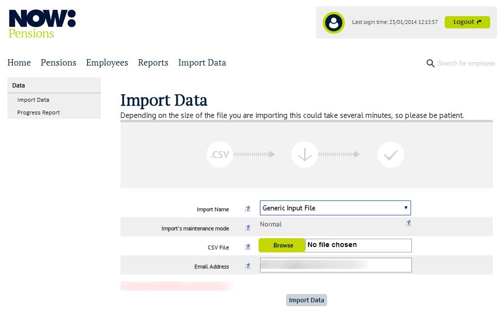 How do you upload client data in into the microsite?