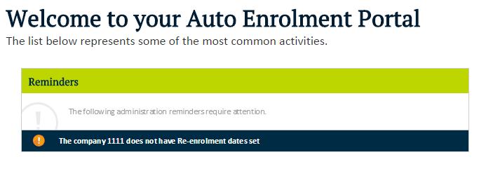 Re-enrolment Dates When you enter the homepage of your microsite, you will see