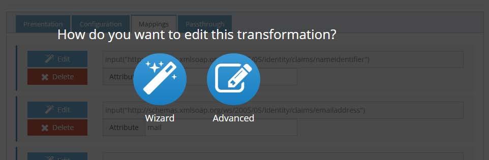 c. Click Edit in the newly added mapping. d. Click Save. 9. Under How do you want to edit this transformation?, click Advanced.