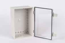 Plastic Enclosures IP67 Hinged Transparent Lid, Plastic Draw Latches IP67, Solid colour base and polycarbonate lid ABS Polyester Plastic Mounting plate NE-AT-1013 130mm x