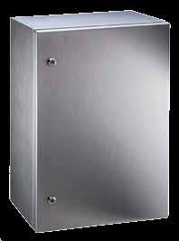 Steel Industrial Enclosures IP66 Stainless Steel Enclosures These enclosures are manufactured with 1.2mm thick 304 grade stainless steel, with 1.5mm thick doors for extra rigidity.
