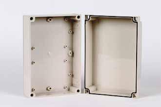 Plastic Enclosures IP67 Terminal box IP67, Solid colour base and lid An extensive range of plastic enclosures suitable for various applications. Material choice is dependant on application.