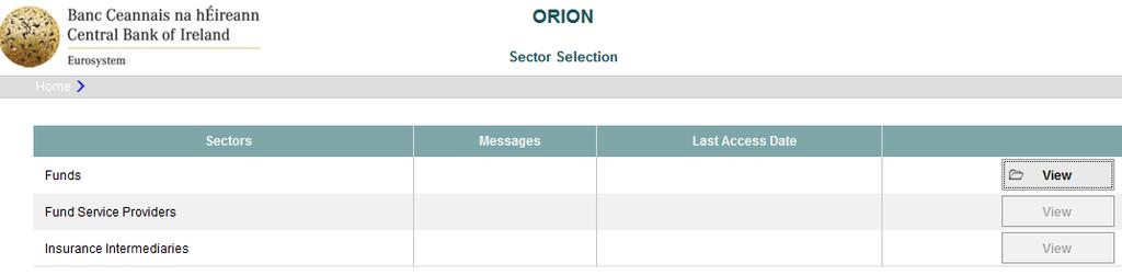 Requests to set up New Users Requests to set up new users of ORION should be emailed to onlineauthorisation@centralbank.ie by the Legal Firm s ORION Administrators.