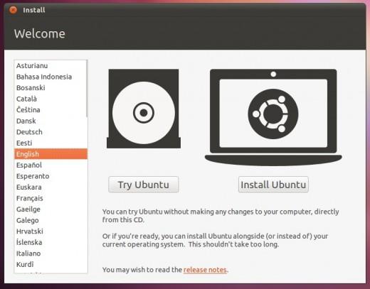 Select your language and click "Install Ubuntu." Source Installing Ubuntu on Your Virtual Machine Your virtual machine will boot, but you aren't finished yet.