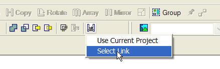 Figure 7. The Copy Monitor button. Next, select any element in the link that you wish to copy objects from.