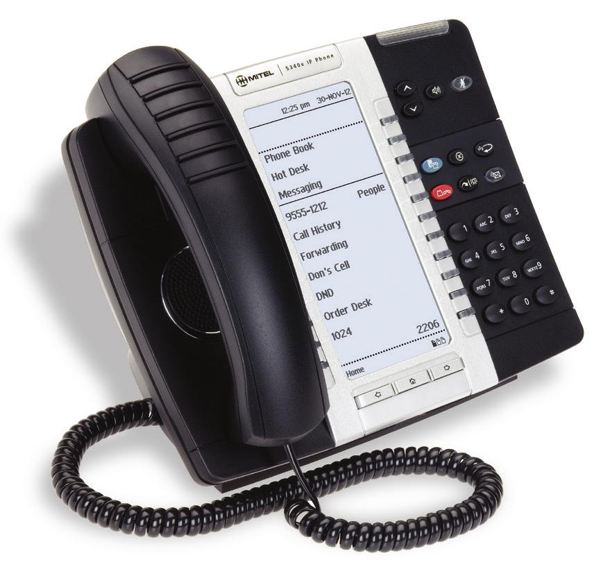 Mitel MiVoice 5340e IP Phone Customization and superior usability in the next generation of IP phones Key Features 48 self-labeling, programmable keys Streamline communications between people and