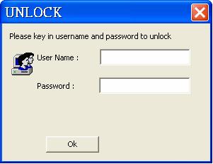 7.19 Lock Function The Lock function allows the user to protect the CMS from unauthorized use when there is need to be away from the computer for a while.