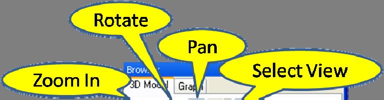 Zoom: Place the mouse cursor anywhere on 3D Model View and use the mouse wheel to zoom in and zoom out.
