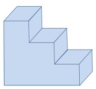 (3-Dimensional Form) The surface area of the object is. 4.