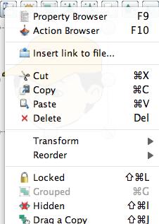 Edit Objects Menu Insert link to a file: creates a hyperlink to any file on your computer.