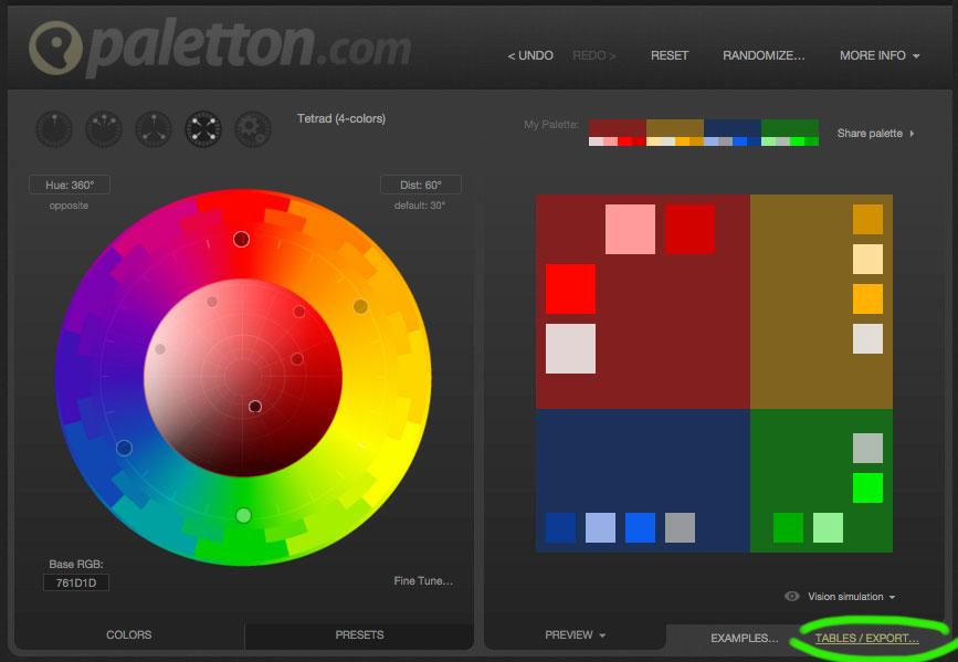 :: Color Scheme [from paletton.